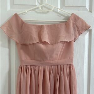 Elegant Pink Off-Shoulder Dress